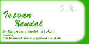 istvan mendel business card